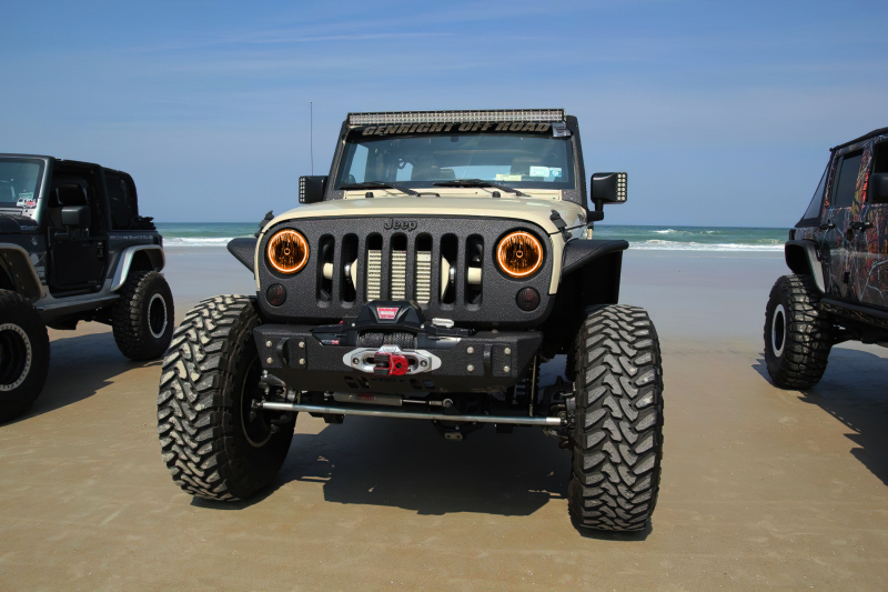 Jeep Wrangler Headlight Halo Kit - ORACLE Lighting - Surface Mount LED - Amber - `07-`17